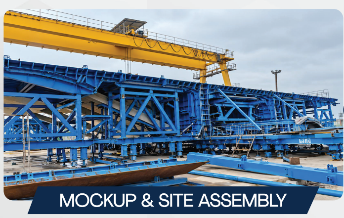 Segmental formwork mockup and site assembly